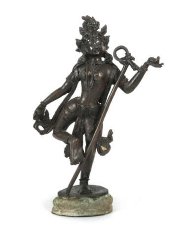 Wolkenfee Nepal, 2. Hälfte 20. Jh., Bronze, Dakini auf… - photo 1