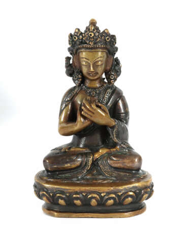 Vairocana Nepal, 2. Hälfte 20. Jh., Bronze, Dhyani Budd… - photo 1