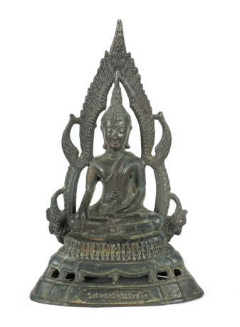 Buddha Shakyamuni Indien, 2. Hälfte 20. Jh., Bronze/dun… - Foto 1