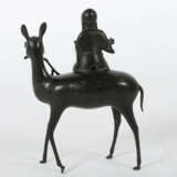 Weihrauchgefäß China, Bronze, 2-tlg., Shoulao, der Gott… - photo 3
