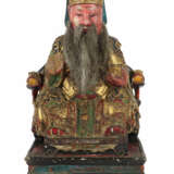 Statue des Tua Pek Kong China, 19./20. Jh., Holz geschn… - Foto 1