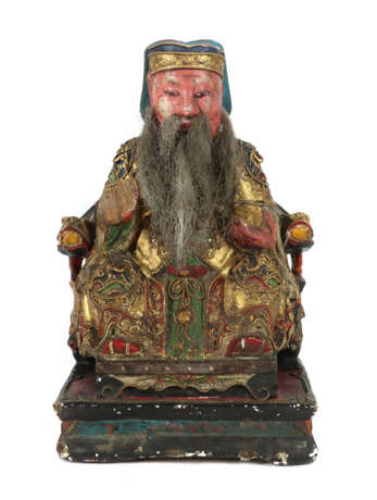 Statue des Tua Pek Kong China, 19./20. Jh., Holz geschn… - Foto 1