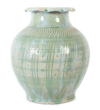 Keramikvase Wohl China, 20. Jh., heller Scherben mit cr… - Foto 1
