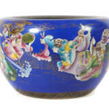 Großer Keramiktopf China, Mitte/Ende 20. Jh., blaue Gla… - photo 1