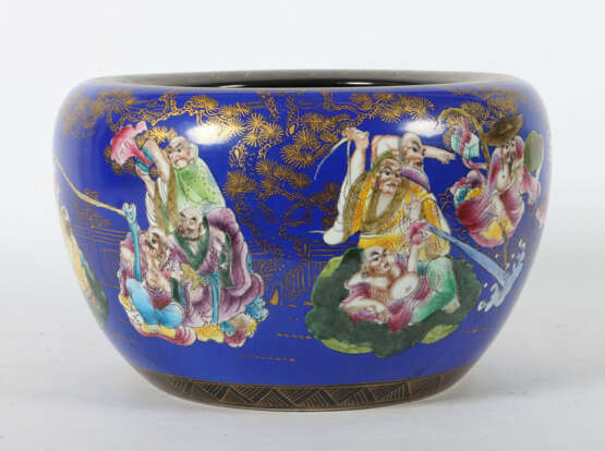 Großer Keramiktopf China, Mitte/Ende 20. Jh., blaue Gla… - Foto 2