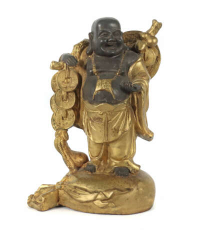 Lachender Buddha China, nztl., Metallguss/teilvermessin… - photo 1