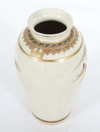 Satsuma-Vase Japan, Meiji-Periode, naturfarbener Scherb… - photo 2