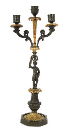 Kerzenleuchter mit Orientalenfigur 19. Jh., Bronzeguss,… - Foto 1