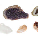 Konvolut Mineralien 6-tlg. best. aus 3 Drusen (u.a. Ame… - Foto 1