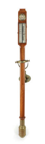 Schiffsbarometer wohl England, 19. Jh., Holz/Messing, 2… - Foto 1