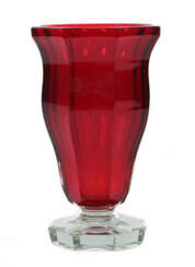Rubinglasbecher 2. H. 19. Jh., farbloses und rubinfarbe…