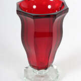 Rubinglasbecher 2. H. 19. Jh., farbloses und rubinfarbe… - photo 2