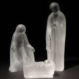 3 Glasskulpturen ''Heilige Familie'' 2. H. 20. Jh., far… - photo 1