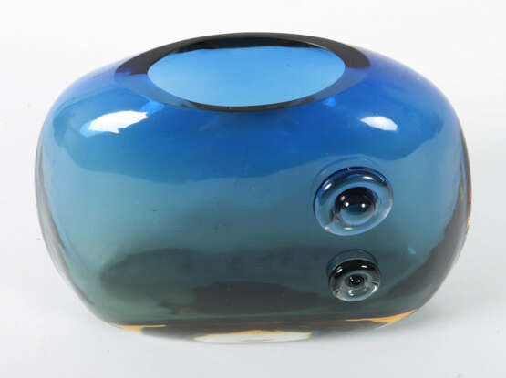 Vase mit Sommerso-Dekor Rosenthal, 1970er Jahre, blaues… - Foto 2