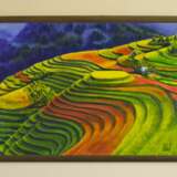 «China field ( Рисовые поля Китая)» Картон Акриловые краски Пейзаж 2018 г. - фото 1