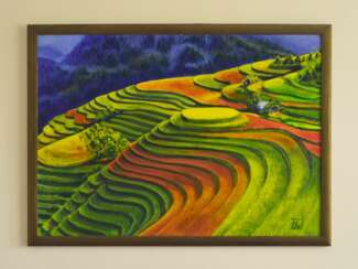 China field ( Rice fields of China)