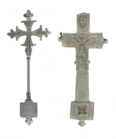 Zwei koptische Handkreuze Äthiopien, 19./20. Jh., Metal… - Foto 1