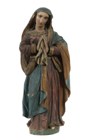 Bildschnitzer des 19. Jh. ''Trauernde Madonna'', Holz g… - photo 1