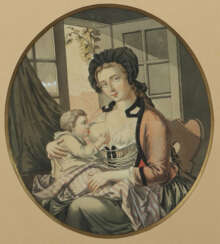 Maler des 18. Jh. ''Mutter mit Kind'', Darstellung eine…