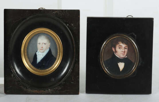 Miniaturmaler des 19. Jh. Konvolut Portraits, 4-tlg., 3… - photo 2