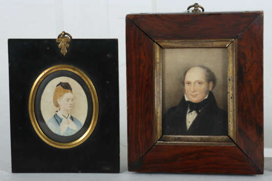 Miniaturmaler des 19. Jh. Konvolut Portraits, 4-tlg., 3… - photo 3