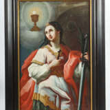 Kirchenmaler des 19. Jh. ''Hl. Barbara'', Halbbildnis d… - Foto 2