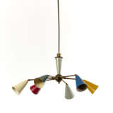 Six lights suspension lamp with brass structure - photo 1