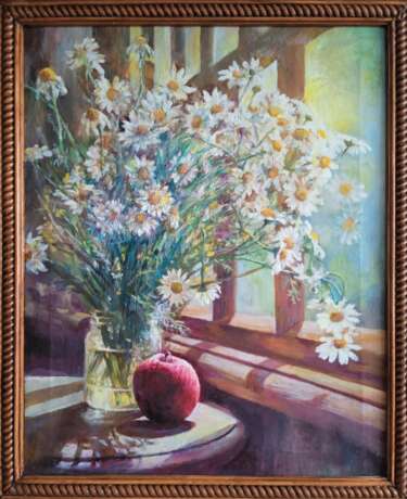 ромашки Canvas on the subframe Oil painting Impressionism Flower still life Ukraine 2020 - photo 1