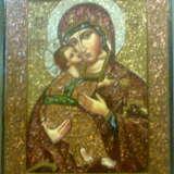 Владимирская Богородица Цветной металл Incrustation иконописная живопись Ukraine 2010 - photo 1