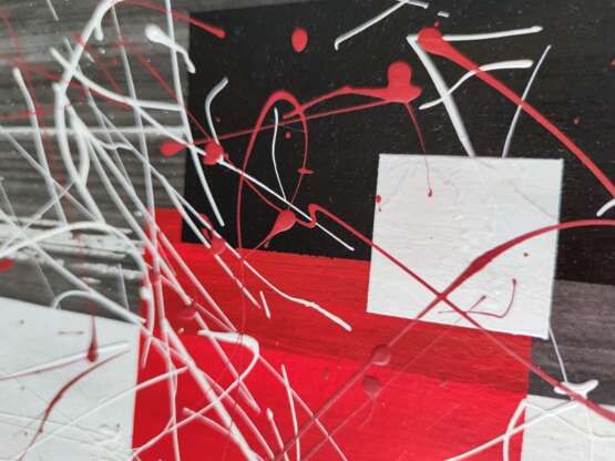Серия "Черный красный" 2 Papier Acrylique Art abstrait Russie 2022 - photo 4