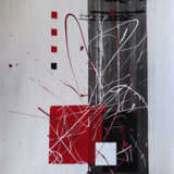 Серия "Черный красный" 2 Papier Acrylique Art abstrait Russie 2022 - photo 2