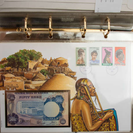 Banknotenbriefe in 3 Schubern aus aller Welt, - Foto 3