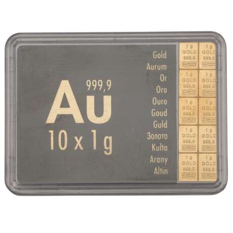 GOLD - Combi Barren, 10 x 1 Gramm, - photo 1