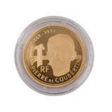 Frankreich - 500 Francs Albertville 1992, 15,64 Gr. GOLD fein, - фото 3