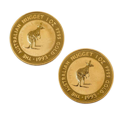Australien / GOLD - 2 x 100 Dollars 1993, The Australian Nugget, - photo 2