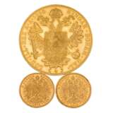 Österreich /GOLD - Lot 1 x 4 Dukaten 1915/NP und 2 x 10 Kronen 1912/NP - Foto 2