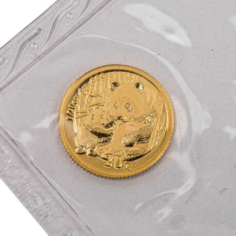 VR China - 20 Yuan 2005, Motiv Panda, 1/20 Unze GOLD, - photo 1