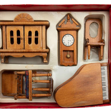 3 Miniaturmöbel-Sets aus Holz, - фото 4