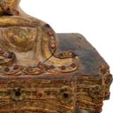 Buddha. Holz, Goldlack, Glassteine. BIRMA, MANDALAY, 20. Jh., - photo 7