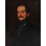 PORTRAITIST DES 19. JH. "Portrait eines Herren mit Oberlippenbart und dunkler Jacke" - photo 1