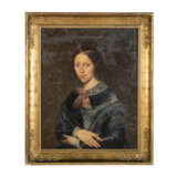 LOUSTAU, JACQUES J. LEOPOLD (1815-1894) "Portrait einer Dame im schwarzen Kleid mit weißer Spitze" - photo 2