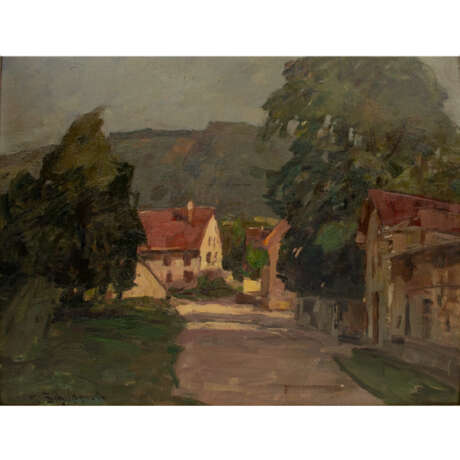 SCHICKHARDT, KARL (1866-1933), "Ort vor Weinbergen", - фото 1