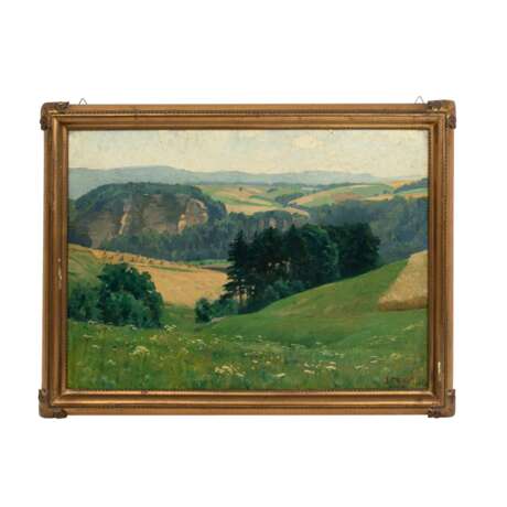 MOGK, JOHANNES HEINRICH (1868-1921), "Sommerliche Landschaft bei Dresden", - Foto 2