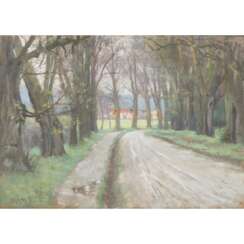 MOGK, JOHANNES HEINRICH (1868-1921), "Sächsische Parklandschaft mit Allee",