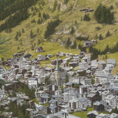 MEIJER, W. (auch Meyer, Schweizer Künstler 20./21. Jh.), "Zermatt mit Matterhorn", - фото 4