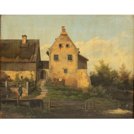 LEYPOLD, Carl Julius, ATTRIBUIERT / UMKREIS (1806-1874), "Häuser am Fluss", - Foto 1