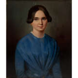 FORSTER, G. (Maler/in 19. Jh.), "Junge Dame in blauem Kleid", - фото 2