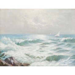 JANSON, KNUT (Maler 19./20. Jh.), "Segelboote vor der Küste",