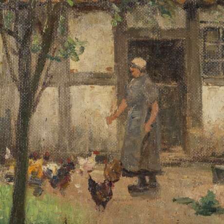 GROBE, GERMAN (1857-1938), "Hinter dem Haus", - Foto 4