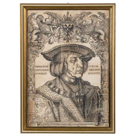 WEIDITZ, HANS (Graphiker 16. Jh.), "Kaiser Maximilian I.", Portrait des Herrschers nach Albrecht Dürer, - Foto 2